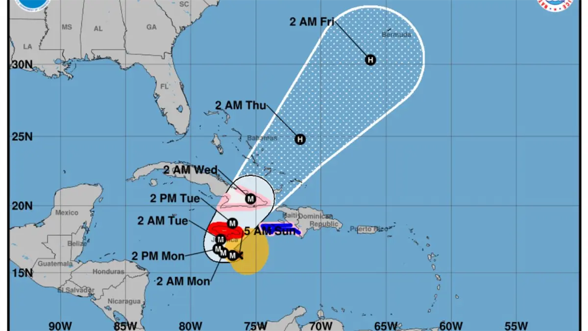 Melissa se convierte en un huracán categoría 4 con vientos de 220 km/h