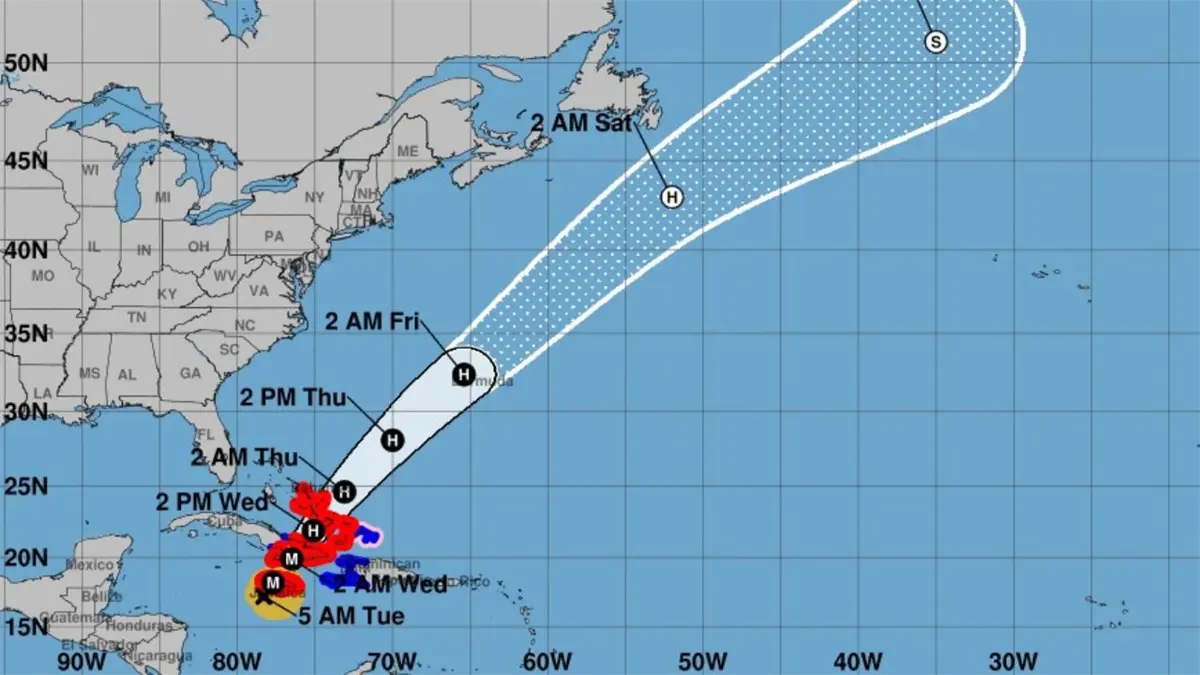 El huracán Melissa avanza hacia Jamaica con vientos catastróficos de más de 280km/h
