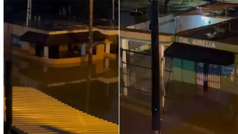 Lluvias sorprenden a residentes del kilómetro 18 de la autopista Duarte, mientras el Distrito amaneció sin una gota de agua