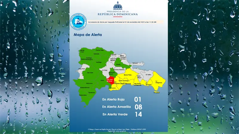 COE eleva niveles de alerta por lluvias y mantiene a San José de Ocoa en rojo ante suelos saturados