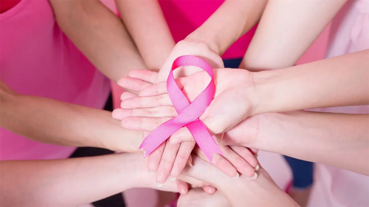 Cinta rosa que representa el cáncer de mama