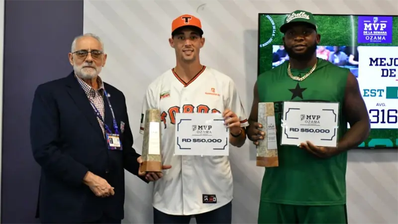 Miguel Sanó y Aaron Sánchez repiten premio de MVP de la Semana en LIDOM