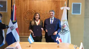 Carolina Mejía y Jorge Macri firman convenio de cooperación entre Santo Domingo y Buenos Aires