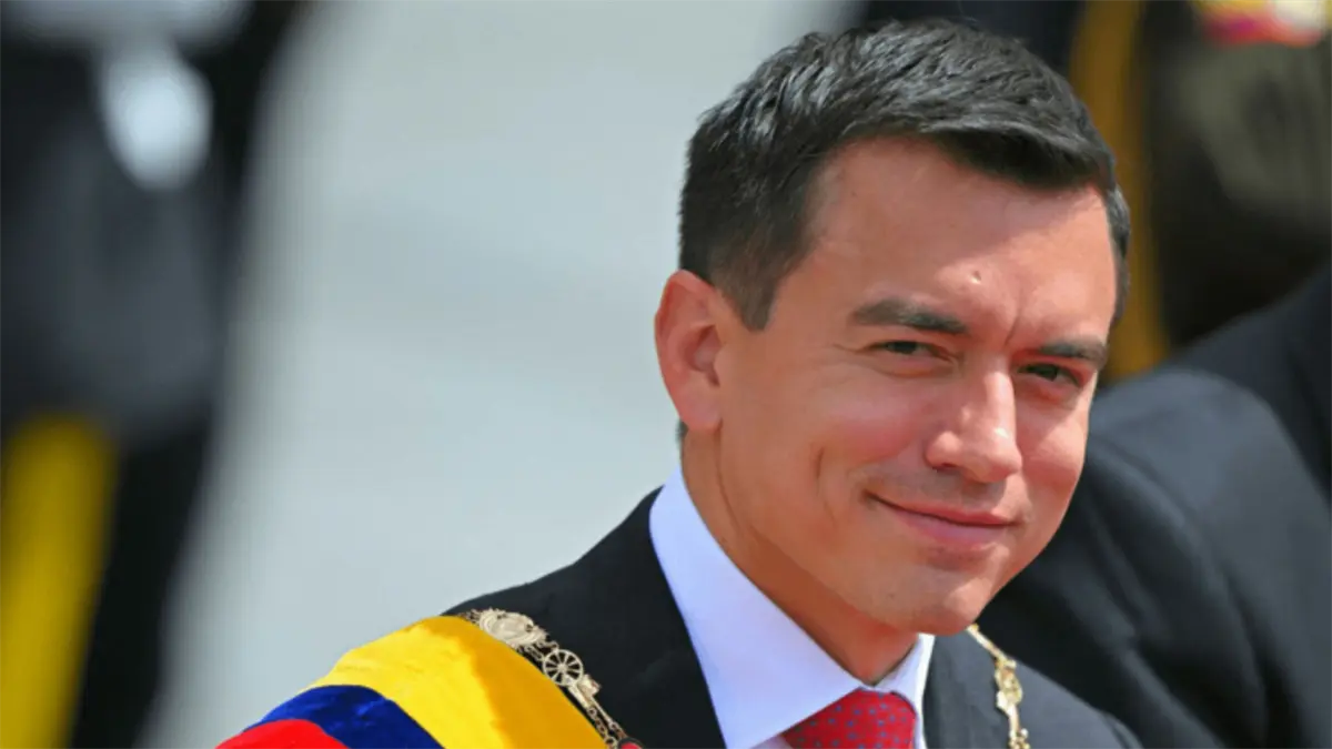 El presidente de Ecuador Daniel Noboa llega a Bolivia para la investidura de Paz