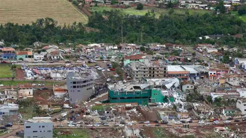 Declaran calamidad pública tras tornado que dejó seis muertos y 750 heridos en Brasil