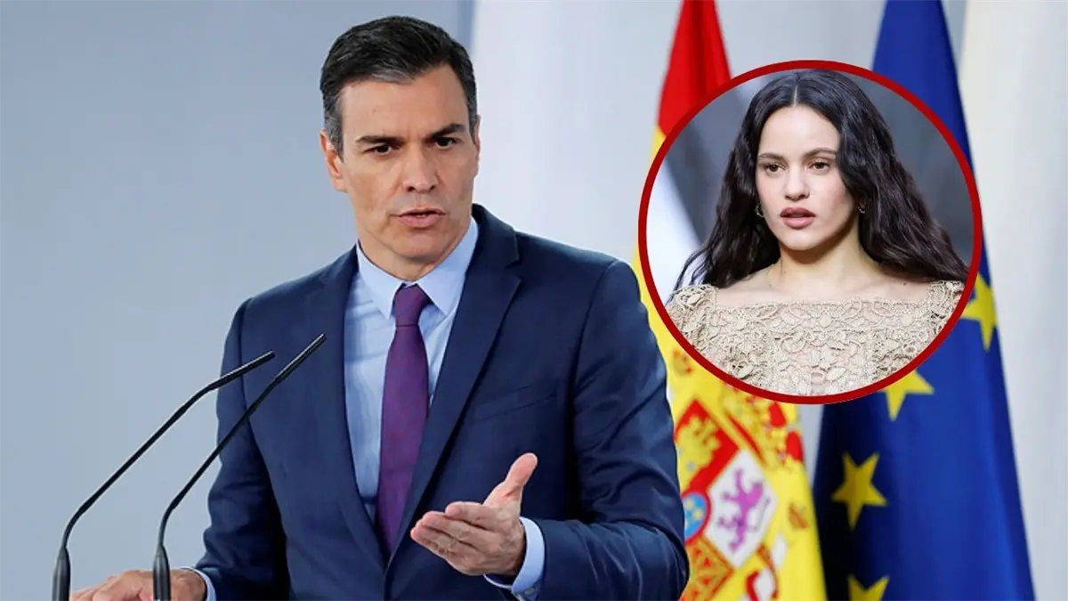 El presidente del Gobierno español, Pedro Sánchez y Rosalía