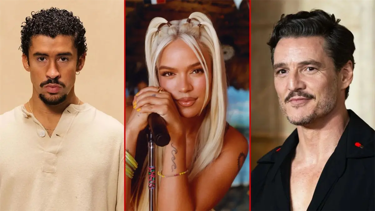 Bad Bunny, Karol G y Pedro Pascal