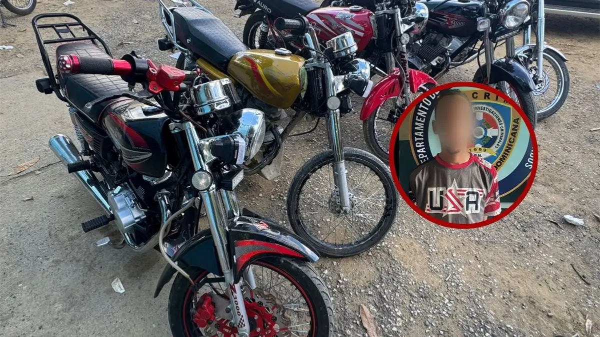 Desmantelan red de motocicletas robadas en Santiago y detienen a "El Burro"