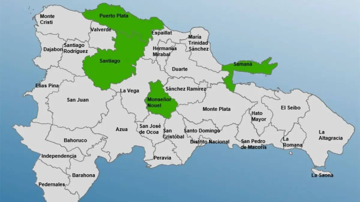 COE coloca cuatro provincias en alerta verde por incidencia de vaguada