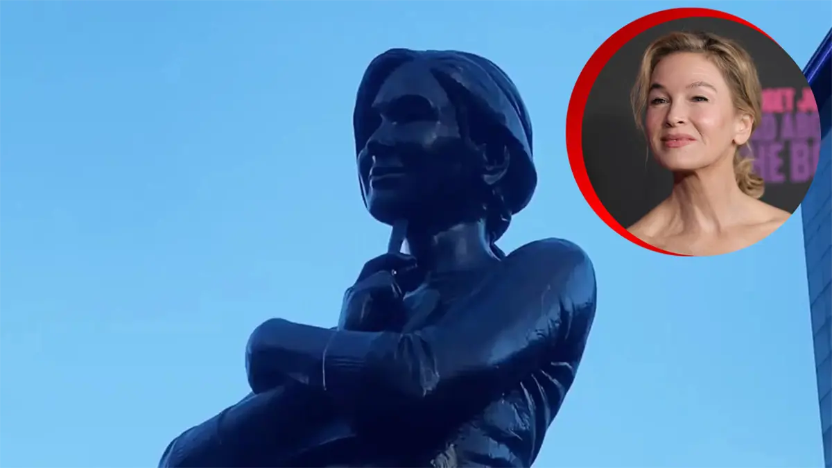Renée Zellweger inaugura una estatua dedicada a Bridget Jones en Londres