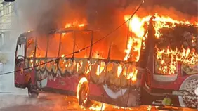 Se incendia autobús de la OMSA en el Distrito Nacional