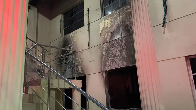 Se incendia destacamento policial en Santiago Rodríguez: coronel resulta con quemaduras de gravedad