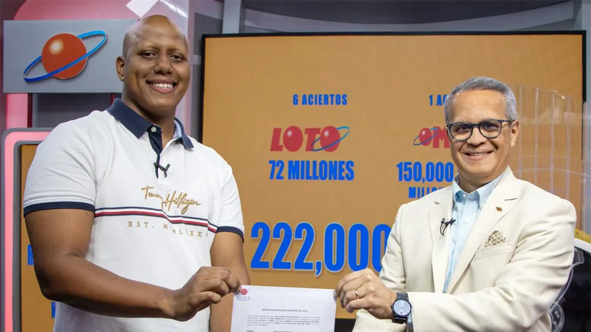 Leidsa informa que trabajador portuario es el ganador de los 222 millones con el Loto y el Más.