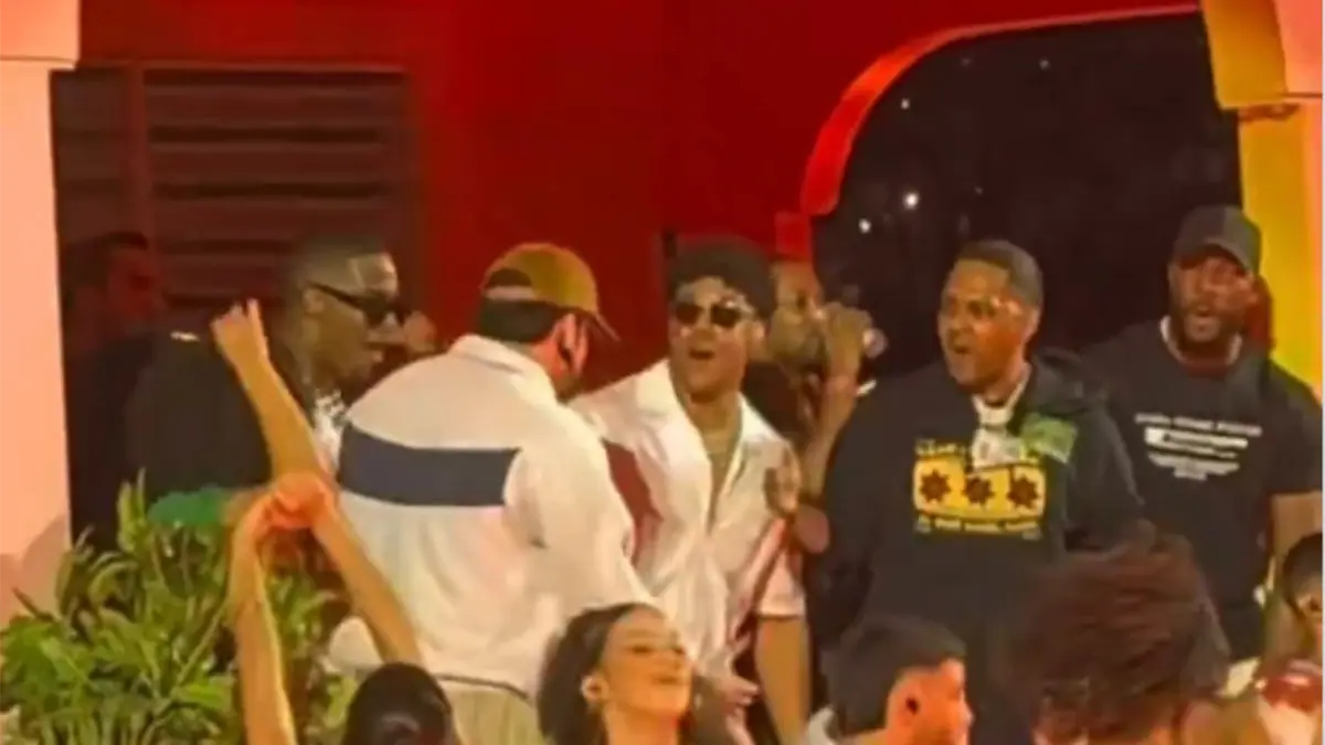 Juan Soto y Santiago Matías en concierto de Bad Bunny RD.