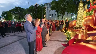 BCRD celebra su tradicional encendido del Belén y del árbol navideño