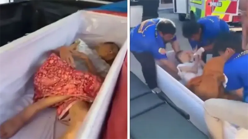 Una mujer da señales de vida en el ataúd antes de ser incinerada en Tailandia