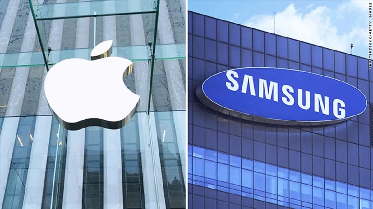 Logo de Apple y Samsung