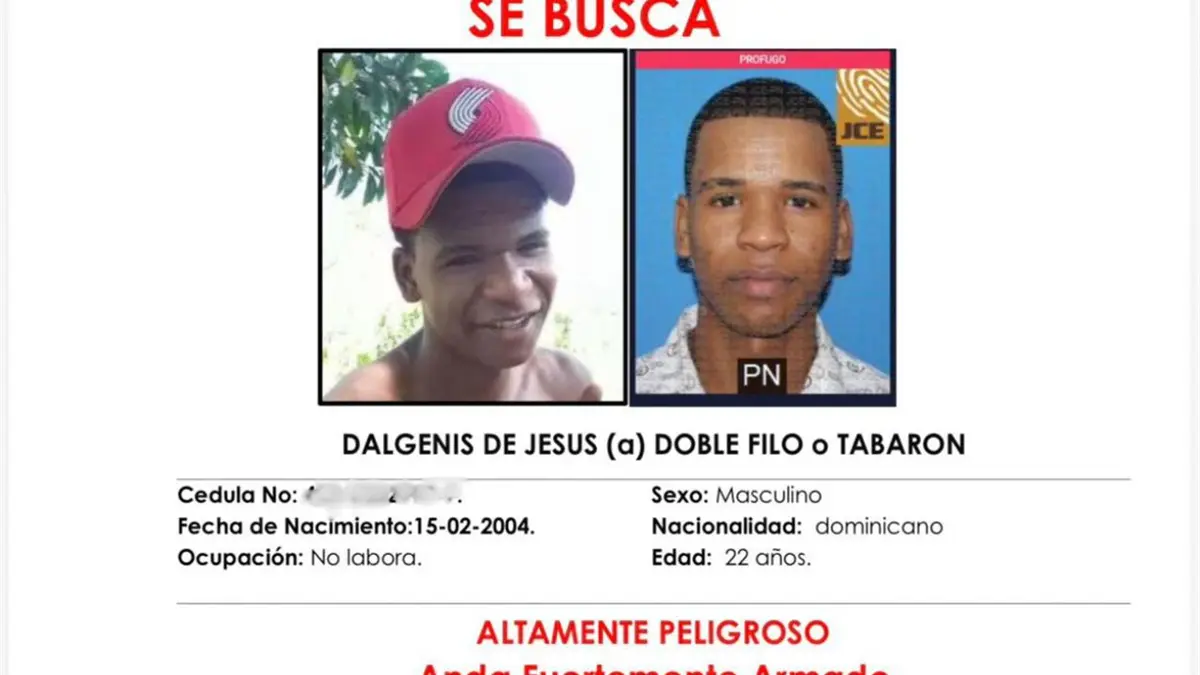 PN activa búsqueda de "Dalgeni",  prófugo calificado de peligroso