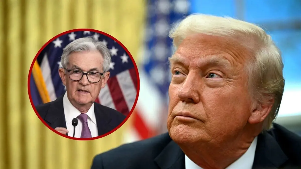 El presidente de Estados Unidos, Donald Trump y el actual presidente de la Reserva Federal (Fed), Jerome Powell.