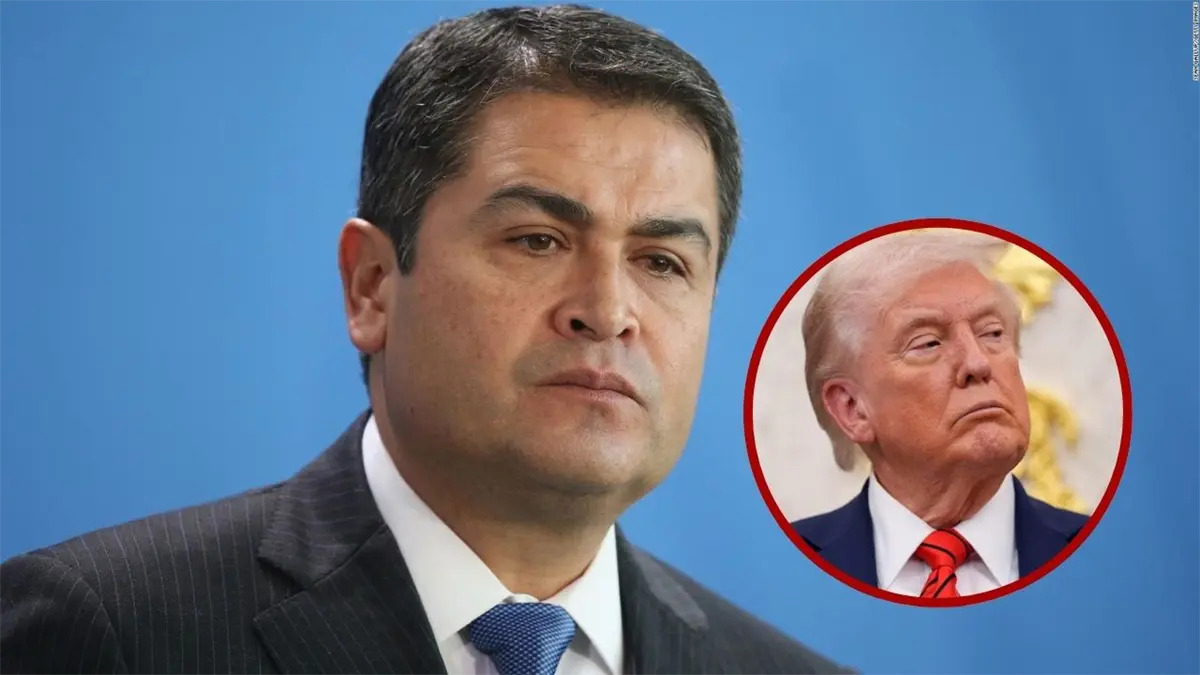 El expresidente hondureño Juan Orlando Hernández y el presidente de Estados Unidos, Donald Trump.