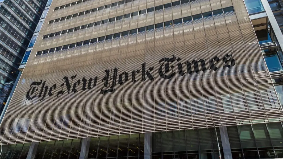 Fachada de The New York Times