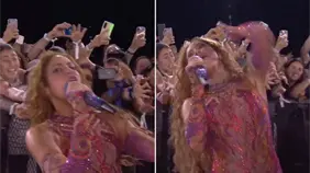 Shakira sufre un jalón de cabello en pleno concierto