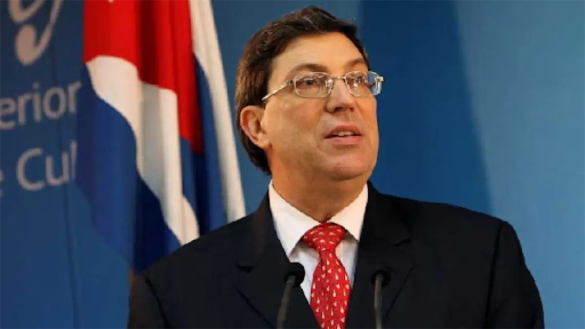Ministro de Relaciones Exteriores de la isla, Bruno Rodríguez.