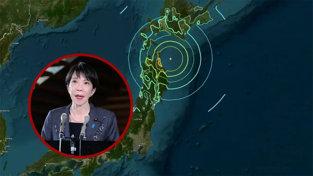 La primera ministra, Sanae Takaichi habló sobre el terremoto de Japón.