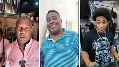 Hombres en el negocio de las extensiones de cabello confeccionan pelucas