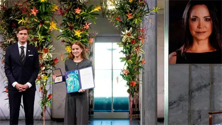 Machado dedica el Nobel de la Paz a todos los venezolanos y a los l&iacute;deres que la apoyaron