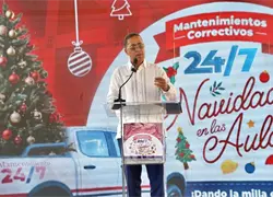 Gobierno lanza programa de Mantenimiento Correctivo en escuelas "Navidad en las Aulas 24/7" a través de Infraestructura Escolar