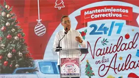 Gobierno lanza programa de Mantenimiento Correctivo en escuelas "Navidad en las Aulas 24/7" a través de Infraestructura Escolar