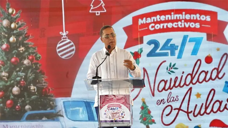 Gobierno lanza programa de Mantenimiento Correctivo en escuelas "Navidad en las Aulas 24/7" a través de Infraestructura Escolar