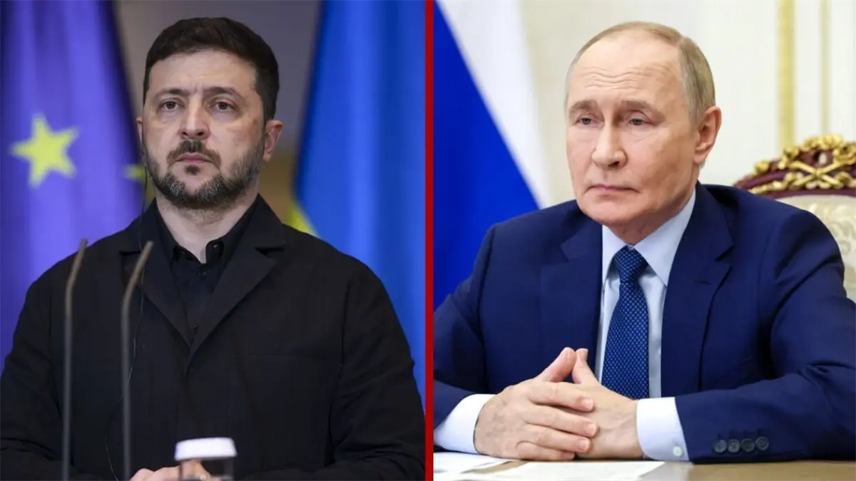 El presidente ucraniano, Volodímir Zelensk y el presidente ruso, Vladimir Putin.