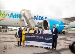 Aerodom celebra el inicio de vuelos entre Saman&aacute; y Par&iacute;s por Air Cara&iuml;bes