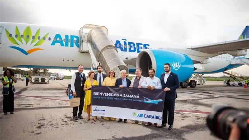 Aerodom celebra el inicio de vuelos entre Samaná y París por Air Caraïbes