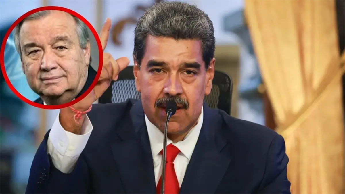 Presidente de Venezuela, Nicolás Maduro y el secretario general de la Organización de las Naciones Unidas (ONU), António Guterres.