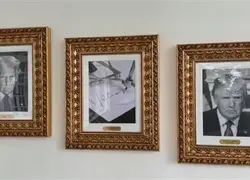 Trump instala placas en los retratos de Biden y Obama que los ridiculizan