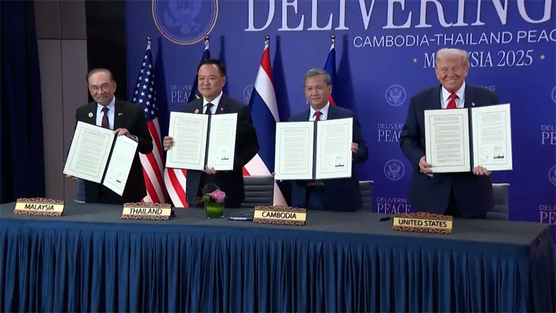 Estados Unidos celebra el acuerdo de paz entre Tailandia y Camboya
