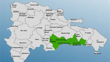 COE coloca cuatro provincias en alerta verde por incidencia de vaguada durante fin de año