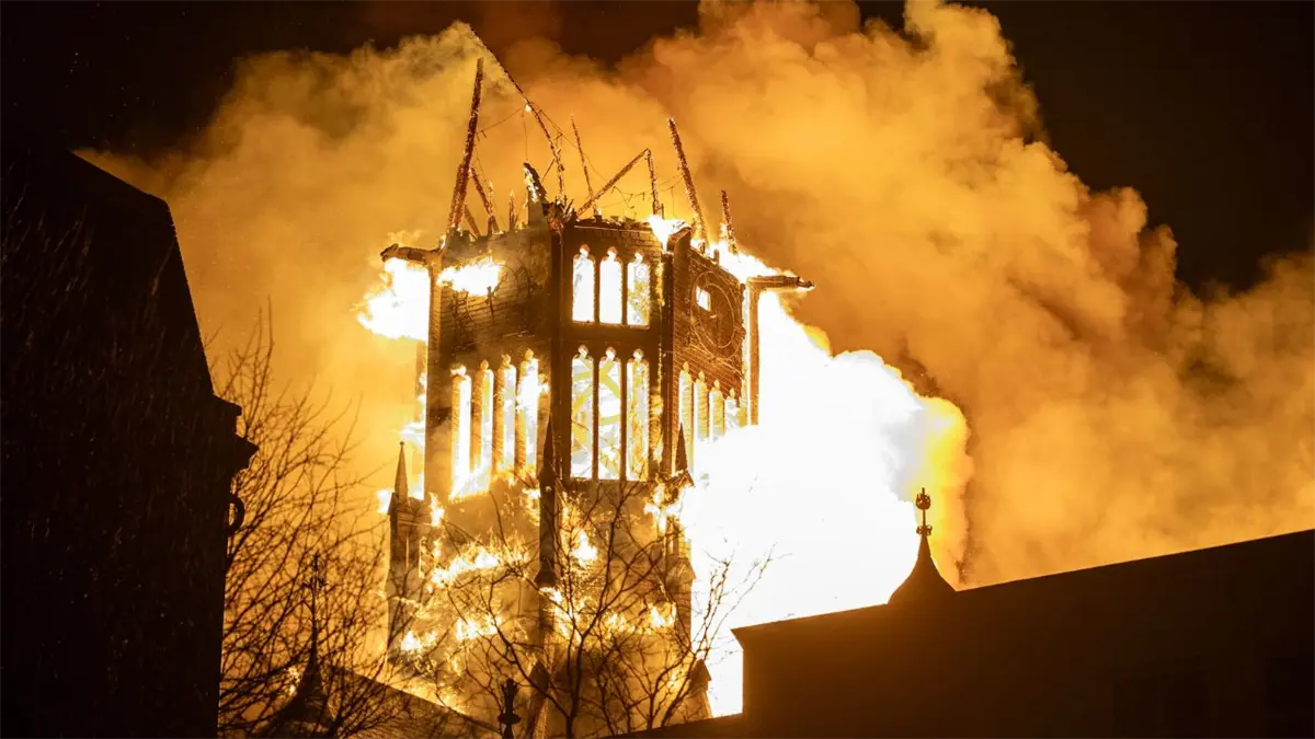 Incendio de la iglesia Vondelkerk en &Aacute;msterdam