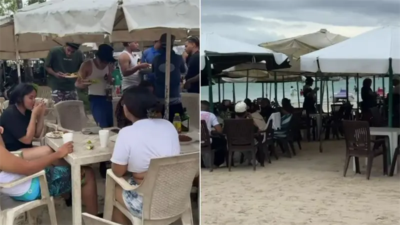 Ni la lluvia detiene el primer chapuz&oacute;n del a&ntilde;o en Boca Chica