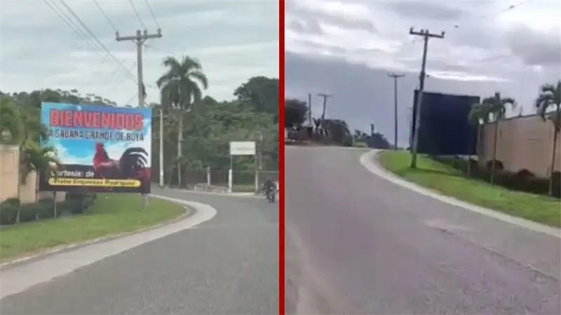 Denuncian peligro por valla que obstruye visibilidad en carretera de Sabana Grande de Boy&aacute;