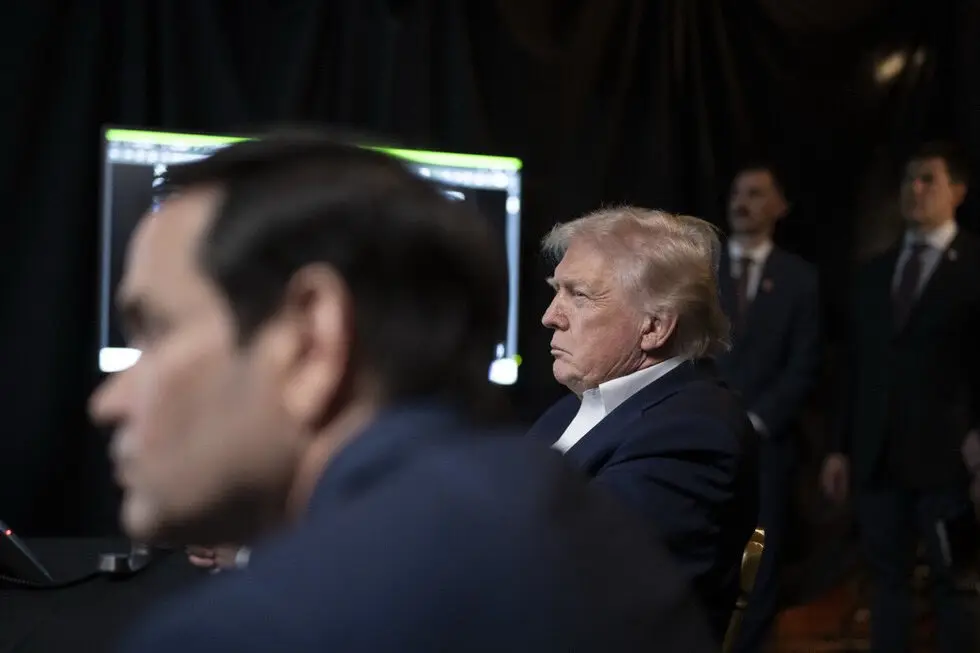 El secretario de Estado, Marco Rubio, y el presidente de EE.UU., Donald Trump.