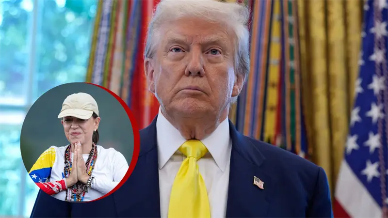 Trump dice que analizará una posible presidencia de Machado en Venezuela