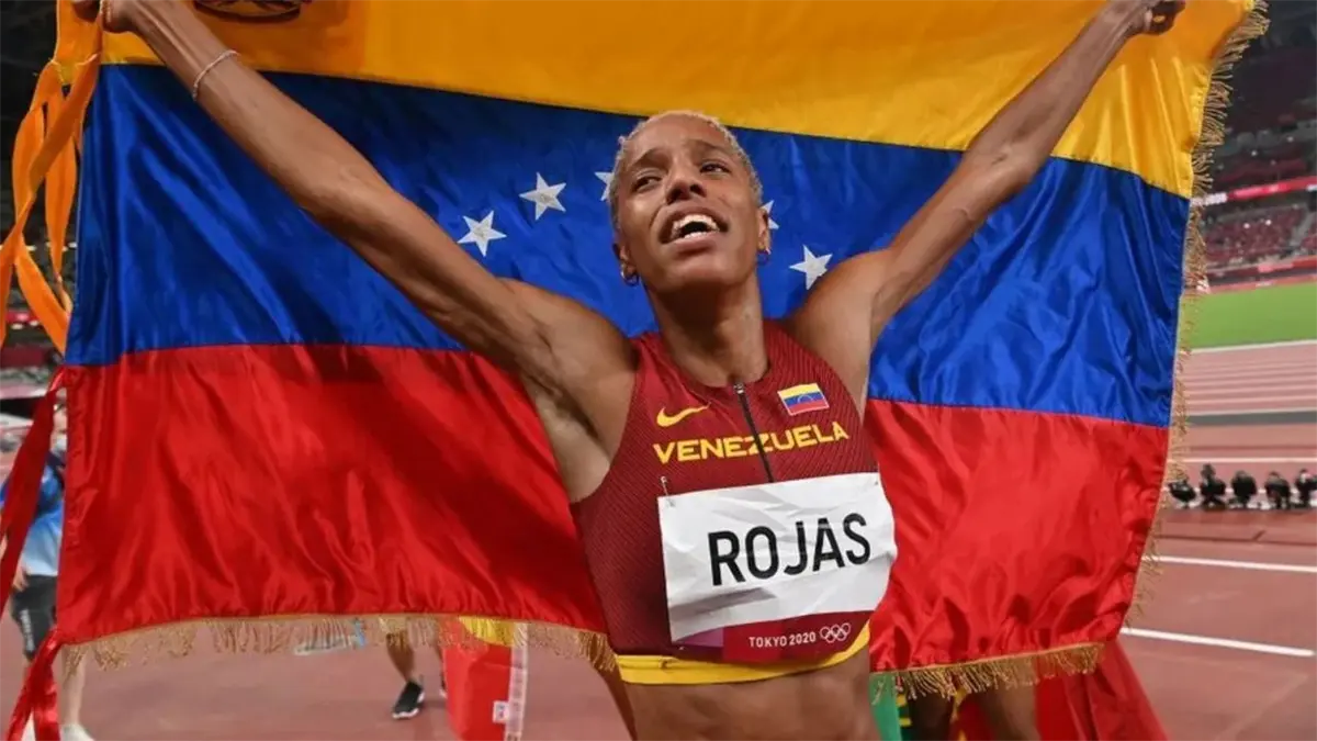 Atleta venezolana Yulimar Rojas, que ganó oro en los Juegos Olímpicos de Tokio 2020 (Foto: fuente externa).