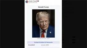 Trump publica imagen manipulada con el cargo de presidente interino de Venezuela