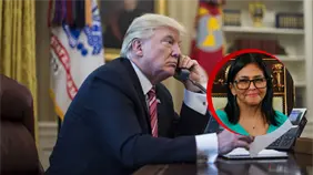 Trump mantiene una llamada con Delcy Rodr&iacute;guez y dice que es una persona fant&aacute;stica