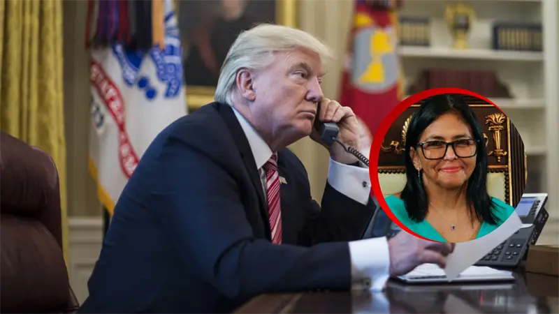 Trump mantiene una llamada con Delcy Rodr&iacute;guez y dice que es una persona fant&aacute;stica