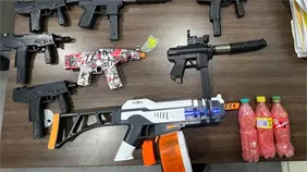 PN detiene a 18 j&oacute;venes por disturbios con pistolas de hidrogel en SPM